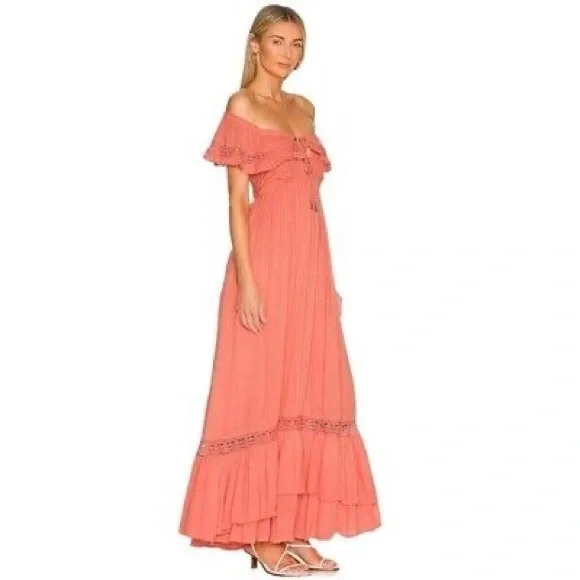 Free people Moonlight Ocean Maxi in Burnt Coral - Picture 4 of 6